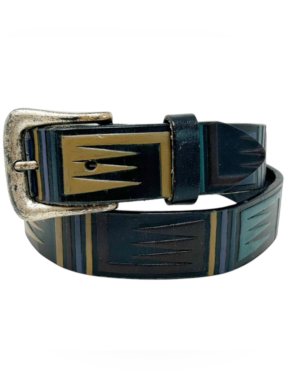 California Hand Painted Leather Belt